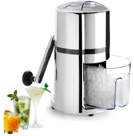 XKONG Manual Ice Crusher With，Ice Crusher ，Manual Rotary Ice Crusher，Crushes Ice to Your Desired Fineness ，Non-Slip Easy to Use Ice Crusher Hand Crank