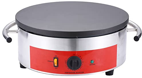 Commercial Crepe Maker 16 Inch Crepe Griddle Large Pancake Maker Machine W/Wooden Spreader And Spatula
