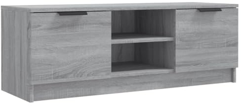 vidaXL TV Cabinet Living Room Furniture Sideboard TV Stand Unit Console Entertainment Centre Media Cabinet with Shelf Grey Sonoma Engineered Wood