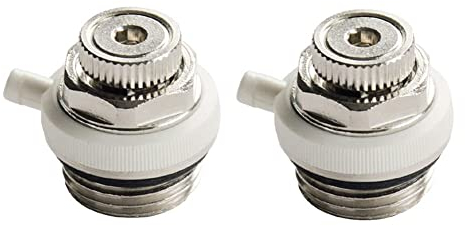 PETSTIBLE 1,27 cm Automatisches Lüftungsschlitz, automatische Abschaltung, selbstentlüftendes Heizkörperventil, automatisches Entlüftungsventil für Heizkörper, 2 Stück