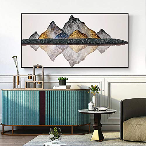 Zhadongli Art Wandkunst für Wohnzimmer, großformatige Kunstdrucke auf Leinwand, Landschaftsmalerei, Wandbilder für Schlafzimmer, Wohnkultur, 70 x 140 cm (28 x 55 Zoll) mit Rahmen
