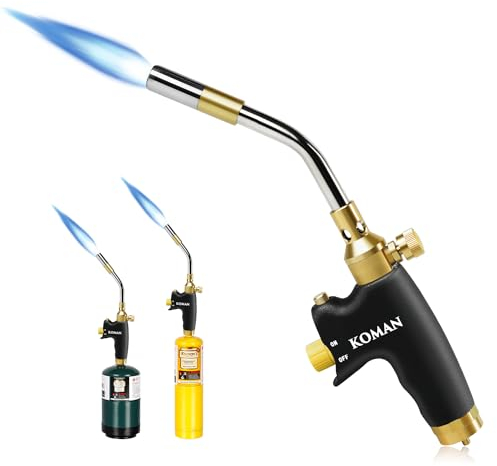 KOMAN Kit de torche au propane avec allumeur – Tête de torche à souder et à souder pour gaz MAPP/MAP-PRO (certifié CSA)