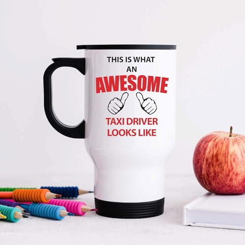 60 Second Makeover Limited Awesome Taxi Driver Stainless Steel Travel Mug Best Taxi Driver Gifts for Men Flask for Hot Drink Thermal Coffee Cup Mug with Lid Reusable Cups