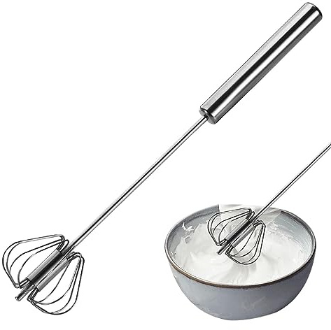 Fouet poussoir en acier inoxydable semi-automatique - Batteur à œufs multifonction - Fouet à lait pour œufs et beurres - cuisine Maodom