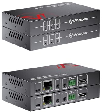 AV Access eARC & ARC Audio Extender über Cat 5e/6/6a/7 Ethernet Kabel bis zu 100m/330ft, Audio Extender mit 2-Way IR, RS232 & CEC, Ideal für Heimkino