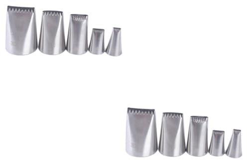 MAGICLULU 10pcs Baking Tools Nozzle Cake Decorating Tips for Fondant Cupcake Cookies Muffins Ice