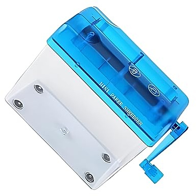 tuwiwol Destructora fácil de usar Destructora ABS eficiente y de amplia aplicación Destructora manual de documentos Trituradora de papel Portátil, azul