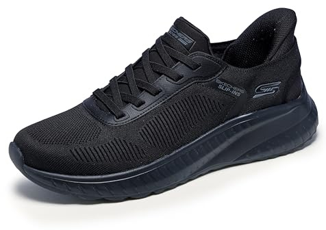 Skechers Hombre Bobs Squad Chaos Solid Step Slip-In Entrenador