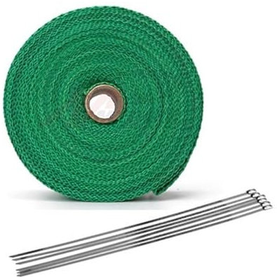 Enveloppe D'échappement 1,5 mm x 50 mm x 5 m, 10 m, 15 m, 10 m, tuyau d'échappement thermique, bouclier thermique, ruban adhésif for turbocompresseur d'admission, isolation réfléchissante Echappement