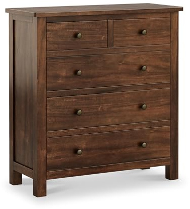 RoselandFurniture Duchy Acacia 2 Over 3 Chest of Drawers for Bedroom