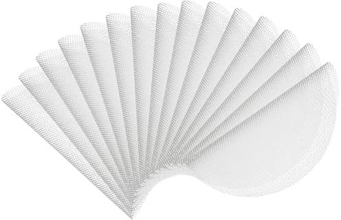 sourcing map 15pcs Silicone Steamer Liners, 7.9 Bamboo Steamer Liner Non-Stick Silicone Air Fryer Steamer Liners for Buns Dumplings Pastry Baking White