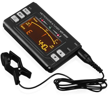 Toddmomy Stimmgerät für Musikinstrumente mit LED Display und Einfache Bedienung Abs Material zum Stimmen von Blasinstrumenten im Instrumentenstimmungsprozess
