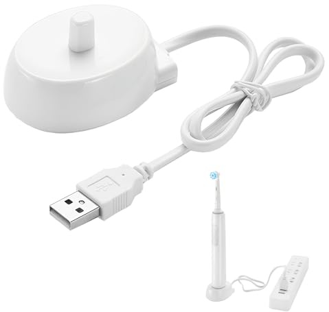 USB Electric Toothbrush Charger for Braun Oral B Pro 3 Pro 4 D12 D16 iO3 iO4 iO5 iO6, Type 3757 Inductive Charging Base, 5V USB Toothbrush Power Cord Replacement (5V 0.4A)