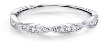 Epinki Echtes Trauringe, Klassiker Verdreht Welle Hochzeitsring mit Diamant, Ring, Gr.47-65