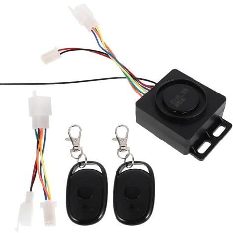 OUNONA Sistema de Alarma para Motocicleta y Bicicleta Eléctrica 36-72v Control Remoto y Sensor de Alta Sensibilidad para Protección en Viajes al Aire Libre y Ciclismo