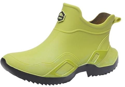 Generisch Stivali da pioggia corti per uomo e donna, scarpe da pioggia ortopediche in gomma, impermeabili, antiscivolo, stivali corti, stivali da giardino, per pesca, caccia e giardinaggio, verde, 41
