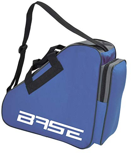 BASE - Skatebag I Schlittschuhtasche mit Henkeln I Eishockey-Bag mit Reisverschluss & praktischen Fächern I inkl. verstellbarem Trageriemen, blau