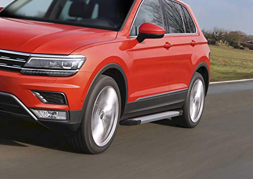 J&J AUTOMOTIVE | Basic Trittbretter, Einstiegsleisten mit ABE Passend Für 2, 2017-2024, Set Trittbretter (L+R) + Montageanleitung, Alu-Silber