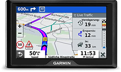 Garmin [renewed] Drive 52 MT EU – Navigationsgerät mit 5“ (12,7 cm) Farbdisplay, vorinstallierten Europakarten (46 Länder), Premium Traffic via RDS & Smartphone, Fahrerassistenz [Generalüberholt]