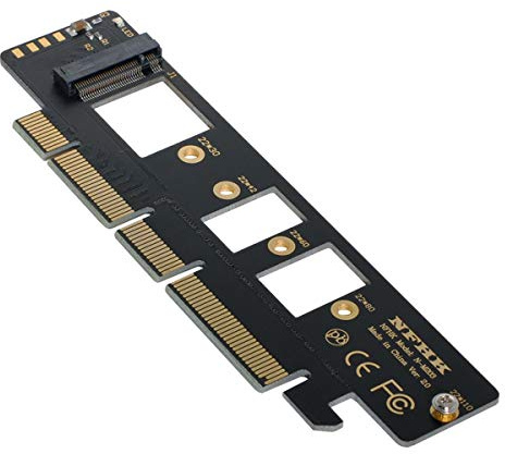 xiwai NGFF M.2 M-Key NVME AHCI SSD a PCI-E 3.0 16x 4X Adattatore per SSD da 110 mm 80 mm