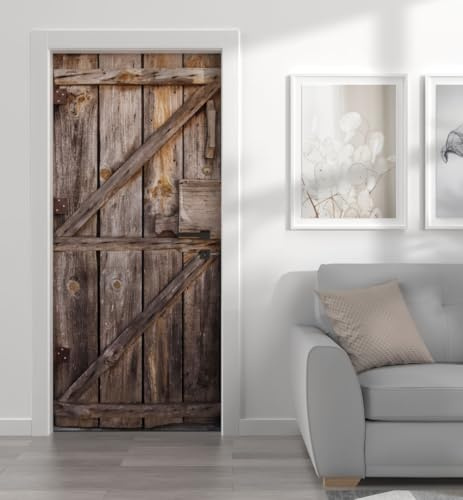 MyMaxxi - Tür bekleben mit Türtapete Türposter Türfolie Selbstklebend 90x200 Holztür Alt - Tür verschönern mit Türfolie - Türaufkleber Türklebefolie Holz Bretter