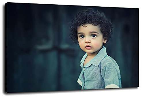Kinderposter Junge Leinwanddruck, Hochformat, Wandkunst für Zuhause, 1 Paneel, Dekoration mit Rahmen, 76,2 x 50,8 cm
