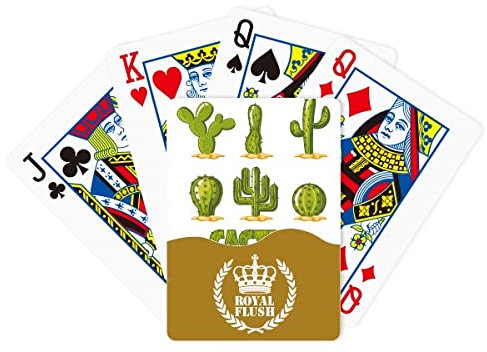 Succulents Potted Cactus Pattern Royal Flush Poker Jeu de cartes à jouer
