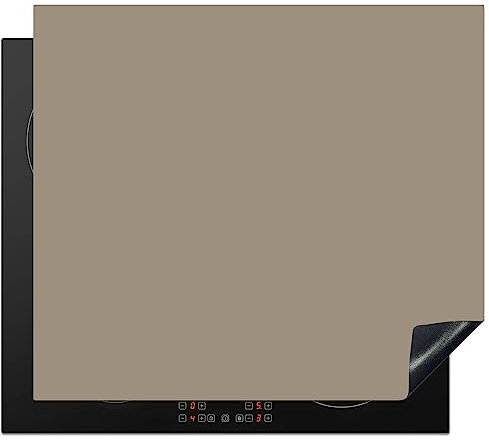 MuchoWow© Protège-plaque à induction | 60x52 cm - Plaque Protection Vitrocéramique Induction - Vinyl - Intérieur - Couleurs - Beige - Couvre Plaque de Cuisson