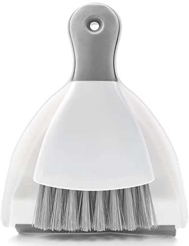 Ensemble pelle et balayette, mini pelle à poussière avec brosse, pelle à poussière et brosse pour table, bureau, comptoir, porteclés, chat, chien et autres animaux de compagnie, petite brosse de