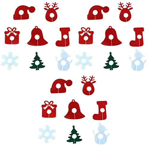 jojofuny 24stücke Teiliges Set Weihnachts-weinglas- Hochwertigem Langlebigem Material Festliche Dekoration Für Gläser Für Partys Und Feiertage