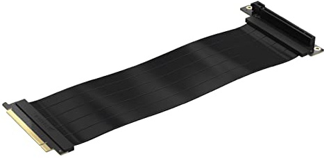 Corsair Premium-PCIe-Verlängerungskabel 4.0 x16 300 mm - EMI-Schutz - Abgewinkelte 90-Grad-Buchse - Kompatibel mit PCIe 3.0-Systemen - Schwarz