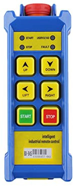KAVJU Interruptor de control remoto industrial inalámbrico de 4 canales IP67 a prueba de agua de grúa de elevación 220 V 380 V 12 V arriba abajo (color: BD-B4S-1F, tamaño: DC12 V)