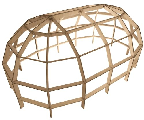 Kombodom 19m² Bausatz Gartenhaus, 1 Etage, Long Dome Braun Holz