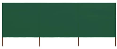 Annlera 3-teiliges Windschutzgewebe 400x80 cm Grün Senkrechtmarkise Außen Paravent Outdoor Wetterfest Trennwand Garten Balkon Sichtschutz für Garten Terrasse Windschutz Und Privatsphäre Schutz