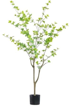 JCAKES Indoor Artificial Tree Faux Japanese Bell Horse Plant Potted Plant Fake Green Plant Decor For Indoor Living Room Office Wedding Artificial Tree (Size : 150cm)
