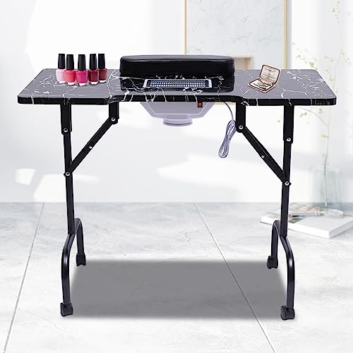 Kaichenyt manikyrbord, bärbart nagelbord manikyr med sugbord tekniker skönhetssalon
