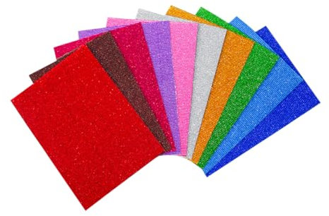 10 Blätter Goldpulver-Wellpappe farbiges Papier für Kinder Portemonnaie-Kettenverbinder aus Messing Packpapier Papierherstellung selber machen DIY-Papier dreidimensional Karton a4