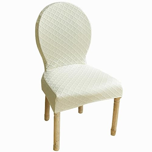 Mswborml Stuhlüberzug Stretch 4er 2er Set Stuhlhussen Hussen Stuhlüberwurf mit Runder Lehne Stuhlhusse Stuhlüberzug Moderne Ohne Armlehne Stuhlschonbezug Stuhl Abdeckung Waschbar,B,1PCS