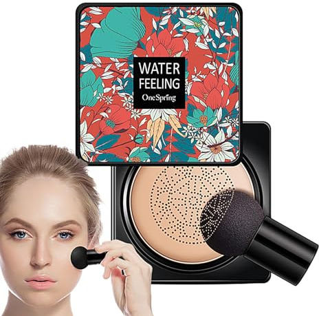 Generisch 20ml CC Cream Air Cushion Foundation Volle Deckkraft Grundierung Und Pilz Luftkissen BB Creme Für Makelloses Make Up, Volldeckendes Make-up Langlebig Und Wasserfest (Lovry/Natürliches)