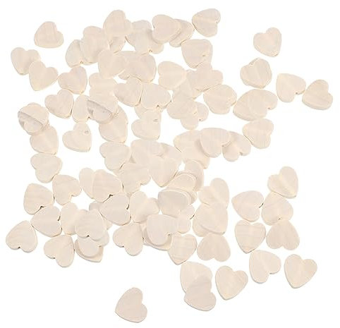 SEWOART 100stücke Holz Herz Perlen Für Armbandherstellung Diy Herzperlen Bastelmaterial Lose Herz-abstandsperlen Zum Schmuck Basteln