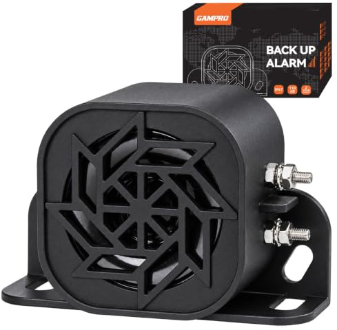 GAMPRO 735 Auto-Rückfahralarm, 110 dB, 12 V–48 V, IP67, wasserdicht, staubdicht, Rückfahralarm mit superlautem Piepton für LKW, Lieferwagen, Gabelstapler, PKW, LKW, landwirtschaftliche Fahrzeuge