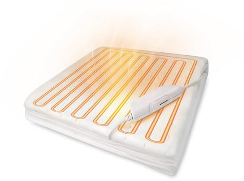 Wintem Elektrische Heizdecke für Einzelbett, 150 x 80 cm, ideal zum Beheizen des Bettes im Winter, ausgestattet mit 6 Temperaturstufen, sicher dank Überhitzungsschutz, waschbar