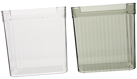 Amosfun Refrigerator Storage Boxes Set 2pcs Fruit Veg Organizers Plastic Fresh Box