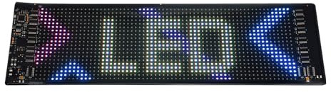 KiwiHood Flexibler LED-Bildschirm Anzeigetafel Anpassbares LED-Werbeschild mit App-Steuerung, Tragbares biegsames Schild mit RGB-Display für Schaufenster, Bars und Events (34.8 x 10.2cm)