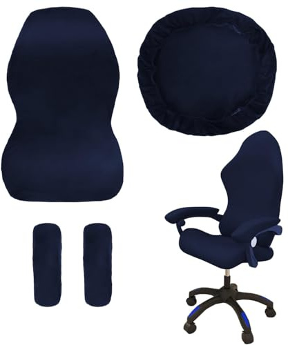 tintoke Juegode4 Fundas para Silla de Videojuegos con reposabrazos/Respaldo de Silla, Funda para Silla de Oficina, Antideslizante,extraíble,Lavable,Buena Elasticidad, para sillas de Juegos,USW (Azul)