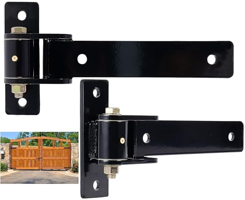 13 Heavy Duty Gate Hinges, 900 LBS Load Capacity Carbon Steel Strap Hinges with Ball Bearings for Smooth Swing, Bolt/Weld-On for Wooden/Metal Gates, Barn, Fence, Sheds Doors, 2Pcs(Patent Pending)