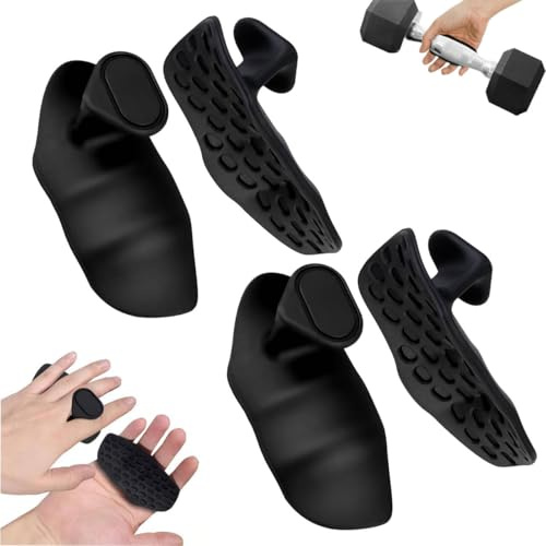 2 par grepphjälpmedel styrketräning, halkfria gym handtagsdynor styrketräning bärbart passhandtag dragstöd grepp dynor för styrketräning, fitness, bodybuilding och crosträning