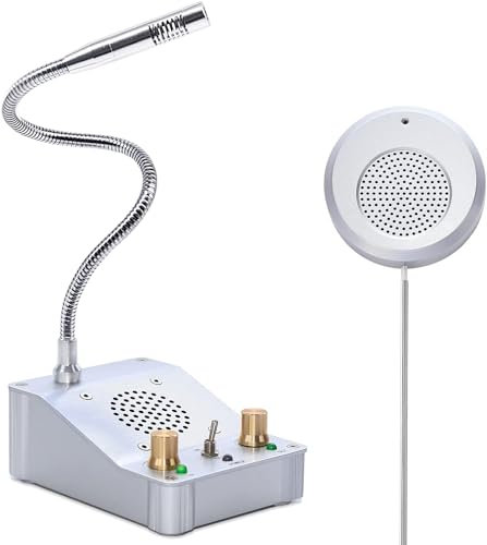 XNXYSMKJ Window Speaker Intercom Systems,Business Anti-Interference Intercommunication Microphone And Speaker Window Counter Intercom