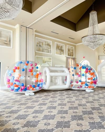 UZAMIRLEX Inflatable Clear House Bubble Tent, Inflatable 2 Bubble House 10FT for Kids Adults Indoor Outdoor Party Events