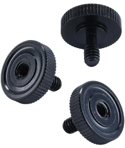 Durlo 5-pack räfflade skruvar för kamera, snabbkoppling, 1/4 till 1/4 invändig stativskruv, för stativ, L-fästen och fototillbehör